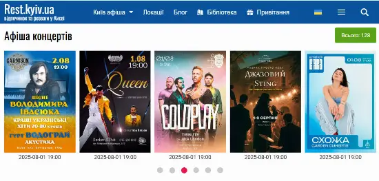 Афіша Київ: концерти та спектаклі